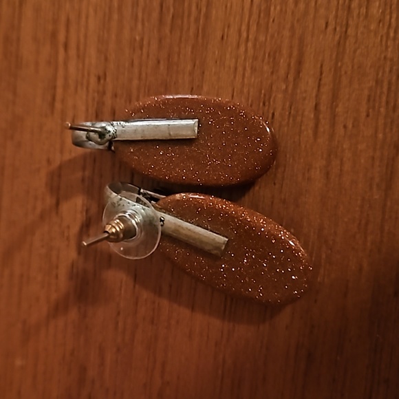 Goldstone earrind and bracelet set - Picture 6 of 6